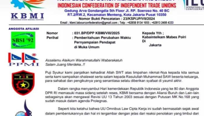 Demo Buruh 15 Agustus Urung Digelar, Jadwal Diubah Menyusul Sidang DPR