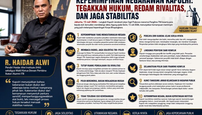 Kapolri Dinilai Utamakan Stabilitas Nasional di Tengah Penanganan Perkara Sensitif
